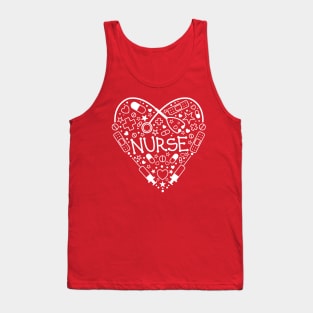 Nurse Heart 1 (white print) Tank Top